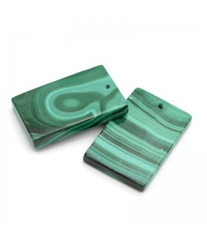 Natural Malachite Rectangular Pendant ~26:16mm, 1 piece Natural Malachite Rectangular Pendant ~26:16mm, 1 piece