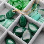Natural Malachite Rectangular Pendant ~26:16mm, 1 piece Natural Malachite Rectangular Pendant ~26:16mm, 1 piece