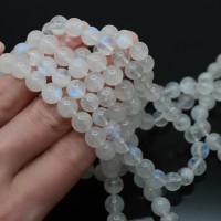 Moonstone smooth ball 8mm AA, set of 5 beads