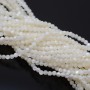 Natural Trochus Shell Beads 3mm round color white, strand 40cm