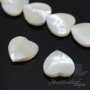 Cuenta Corazón 15mm nácar(madre perla), color blanco