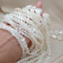 Natural Trochus Shell Beads Strands Heart ~8mm, white color