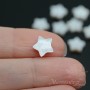 Cuenta Estrella 10mm nácar(madre perla) blanco