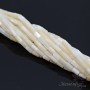 Mother-of-pearl Tube 5~6 : 3.5mm ivory color, thread