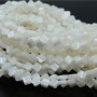 Natural Trochus Shell Beads Clover ~6mm white color, 10 beads