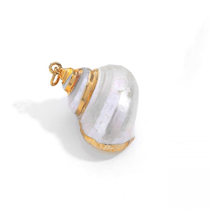 Concha natural 22~34mm forma espiral con revestimiento galvánico