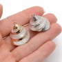 Concha natural 18~30mm forma espiral con revestimiento galvánico