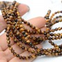 Natural Tiger eye Round Beads 4mm, 1 strand