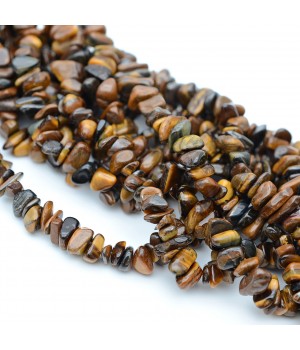 Natural Tiger eye Chip Beads ~5-8mm, 1 strand 80cm