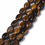 Natural Tiger eye Oval Beads 8:6mm, 1 strand