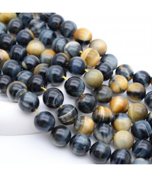 Ojo de halcón natural bola 12mm, 1 hilo