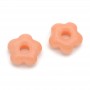Natural Stone Bagel Flower 15:5mm Salmon color, 1 piece