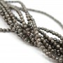 Pyrite natural beads 4mm faceted
