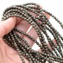 Pyrite natural beads 4mm faceted