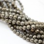 Pyrite natural beads 6mm faceted
