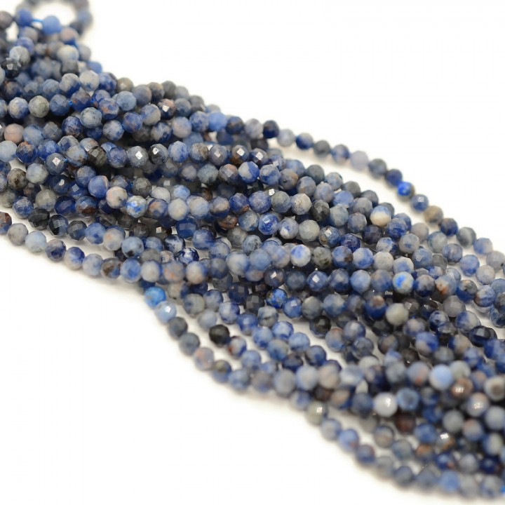 Sodalite natural 3mm faceted beads