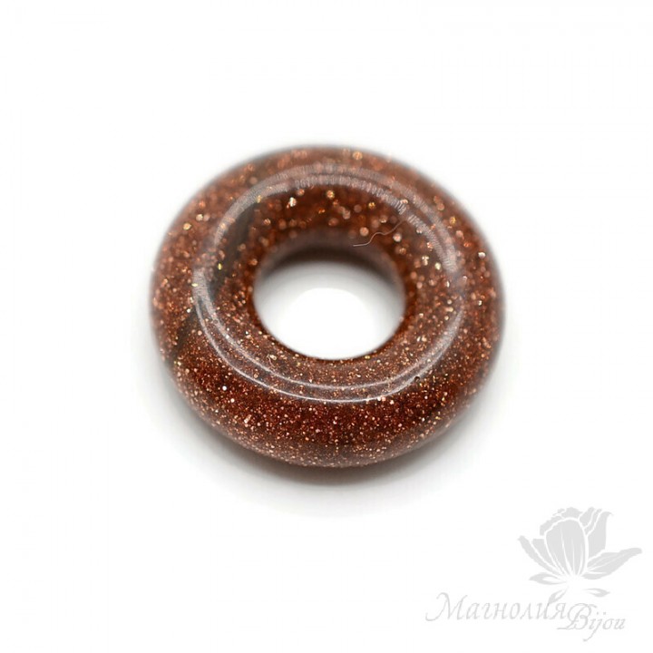 Aventurina roja Donut 20:5mm, 1 unidad