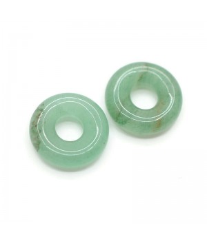 Авантюрин зеленый Бублик 15:5мм, 1 штука