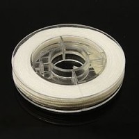 Шнур нейлоновый(тибетский) 0.80мм цвет Белый, 1 катушка 