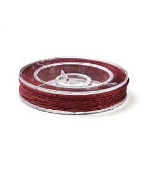 Nylon Cords 0.80mm Dark Red color, 1 roll