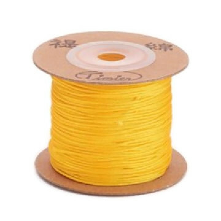 Nylon Cords 1mm dark yellow color, 1 roll