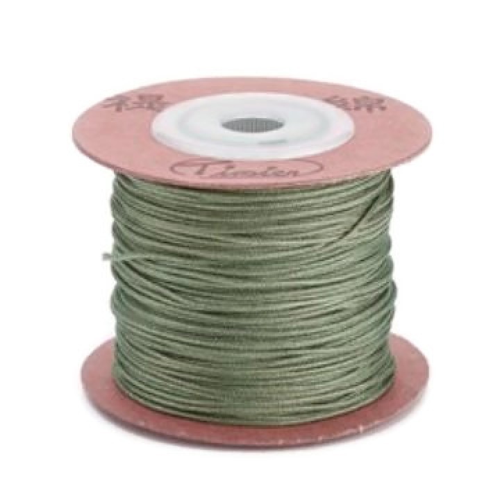 Nylon Cords 1mm olive drab color, 1 roll