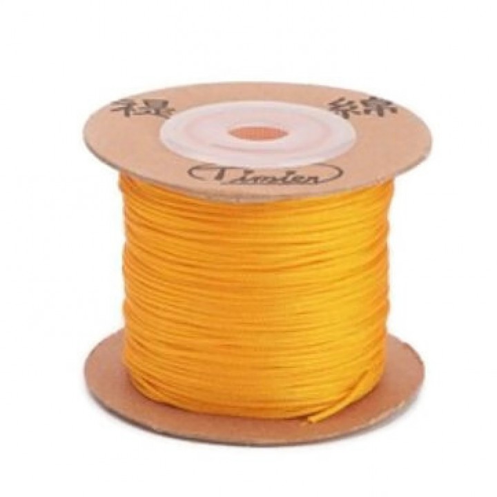 Nylon Cords 1mm dark orange color, 1 roll