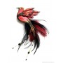 Rooster feather on ribbon Coffe, 10cm
