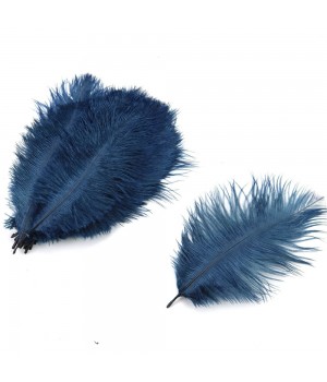 Перо марабу 15-20см, цвет синий