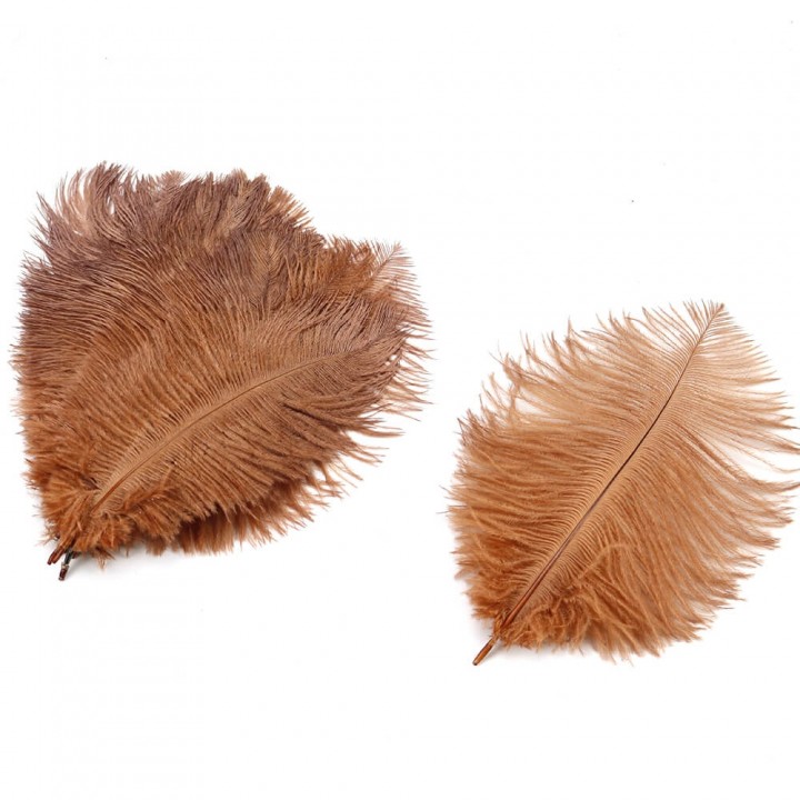 Marabou feather 15-20cm, terracotta color