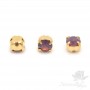 Sew-on chatons in Amethyst Opal 4mm/ss16 gold, 20 pieces