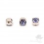Sew-on chatons in Tanzanite 4mm/ss16 rhodium, 10 pieces