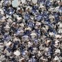 Sew-on chatons in Tanzanite 4mm/ss16 rhodium, 10 pieces