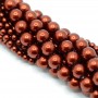 Perlas Preciosa Maxima 10mm Dark Copper, 5 piezas