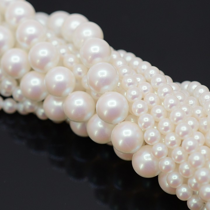 Perlas Preciosa Maxima 4mm Pearlescent White, 20 piezas