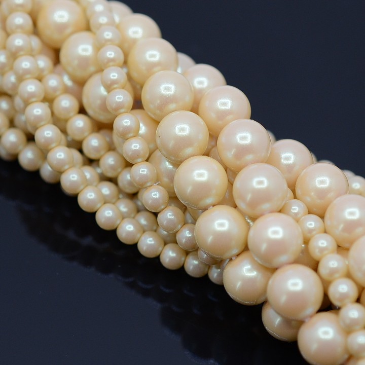 Perlas Preciosa Maxima 4mm Pearlescent Yellow, 20 piezas