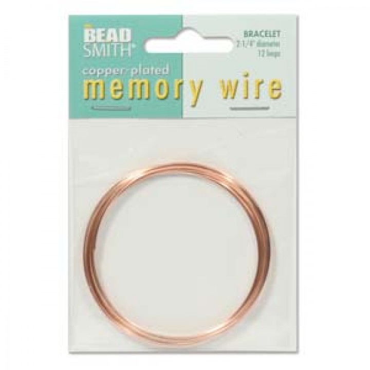 Memory wire for bracelets 12 turns, copper color