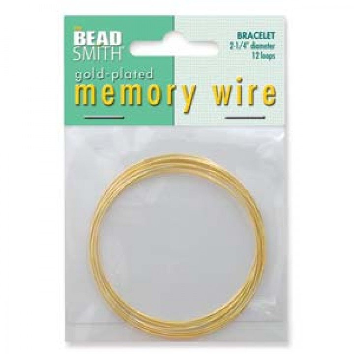 Memory wire for bracelets 12 turns, gold