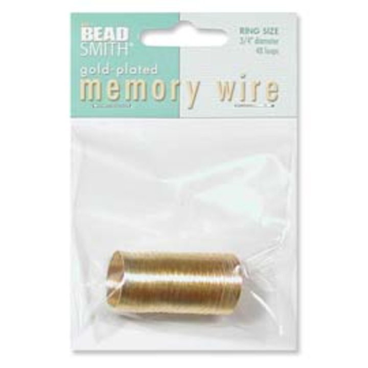 Memory wire for rings 48 turns, gold