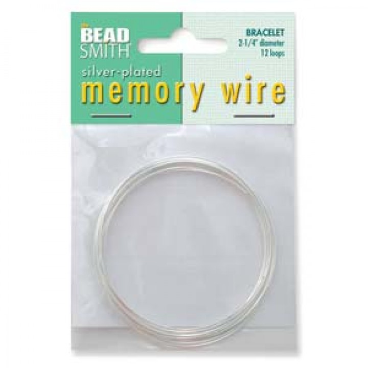Memory wire for bracelets 12 turns, silver