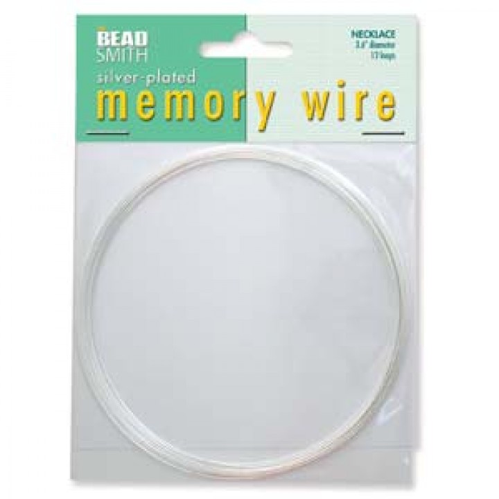 Memory wire for necklace 12 turns, silver