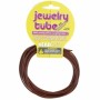 Jewelry hollow rubber cord 2mm brown, skein 2.75m