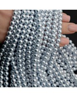 Жемчуг Майорка Aurora Blue зеркальный 6мм, нить(68 бусин)