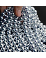 Жемчуг Майорка Aurora Blue зеркальный 10мм, нить(40 бусин)