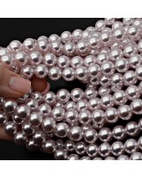 Жемчуг Майорка Aurora Pink зеркальный 10мм, нить(40 бусин)