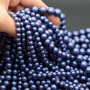 Round Shell Pearl Bead 8mm, color blueberry