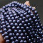 Round Shell Pearl Bead 6mm, color blueberry