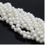 Crystal Pearl Round Bead Strand 6mm, color white AB
