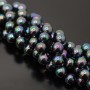 Round Shell Pearl beads 8mm, color black peacock