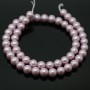 Crystal Pearl Round Bead Strand 8mm, color medium purple